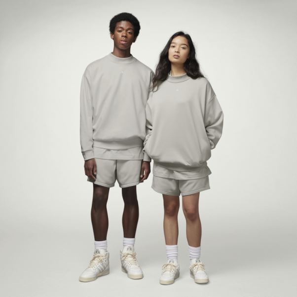 Sweat Adidas Basketball Crew Gris Métallisé
