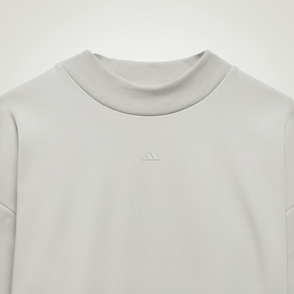 Sweat Gris Métallisé Adidas Basketball Crew