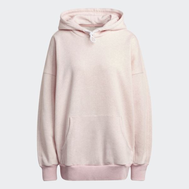 Adidas Sportswear Studio Lounge Fleece Hoodie Hot Botanique Rose Mel