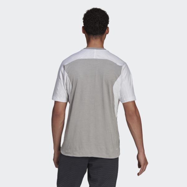 T-shirt D'entraînement Bien-être Adidas Gris Solide Mgh