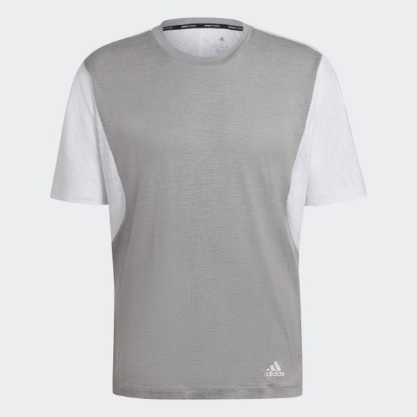 T-shirt D'entraînement Bien-être Adidas Gris Solide Mgh