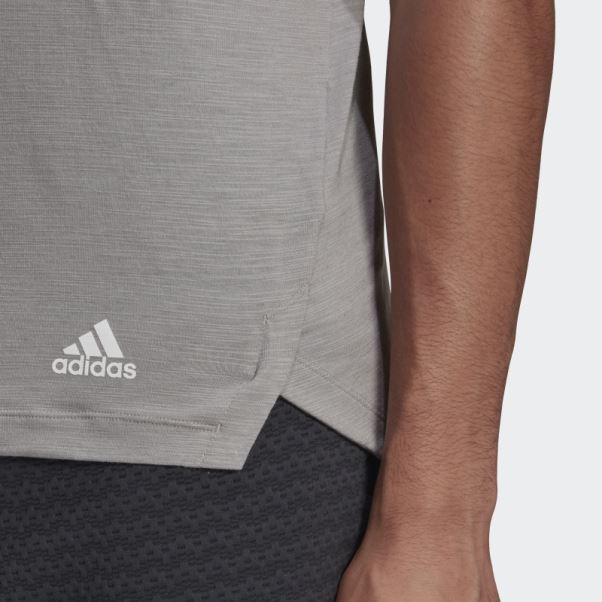 T-shirt D'entraînement Bien-être Adidas Gris Solide Mgh