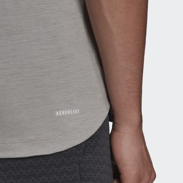 T-shirt D'entraînement Bien-être Adidas Gris Solide Mgh