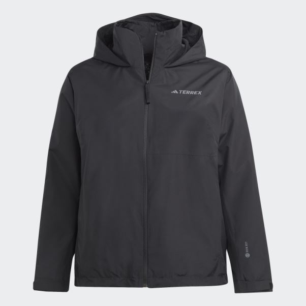 Veste De Pluie 2 Couches Terrex Multi Rain.rdy (grande Taille) Noir Adidas