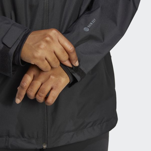 Veste De Pluie 2 Couches Terrex Multi Rain.rdy (grande Taille) Noir Adidas