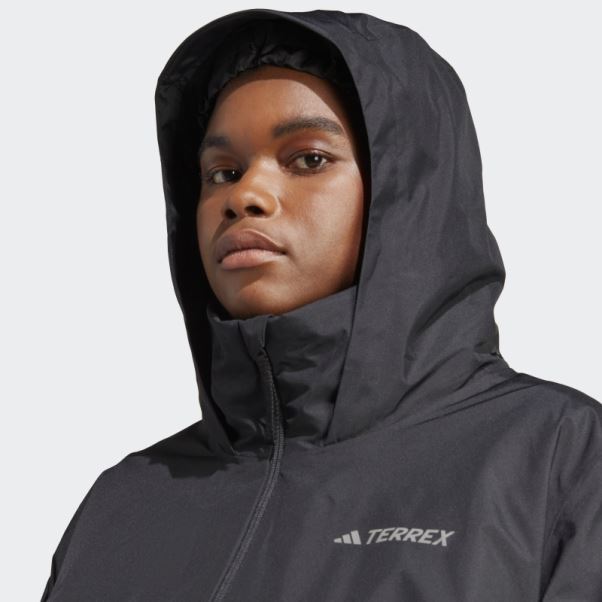 Veste De Pluie 2 Couches Terrex Multi Rain.rdy (grande Taille) Noir Adidas