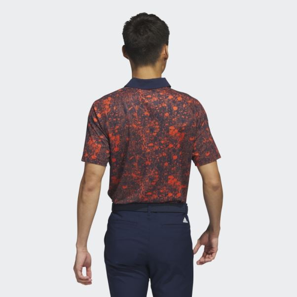 Bleu Marine Adidas Mesh Ultimate365 Tour Polo De Golf Imprimé