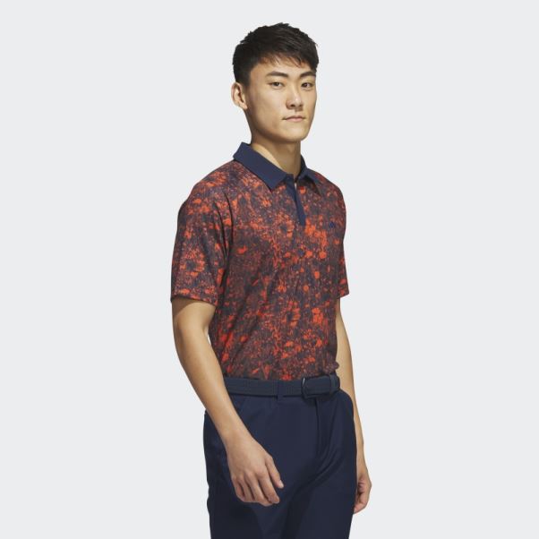 Bleu Marine Adidas Mesh Ultimate365 Tour Polo De Golf Imprimé