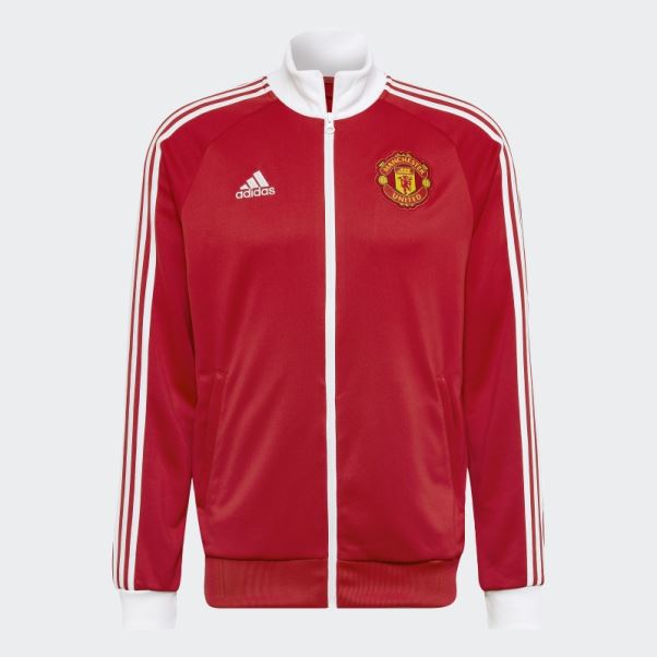Adidas Real Red Manchester United 3-stripes Track Top