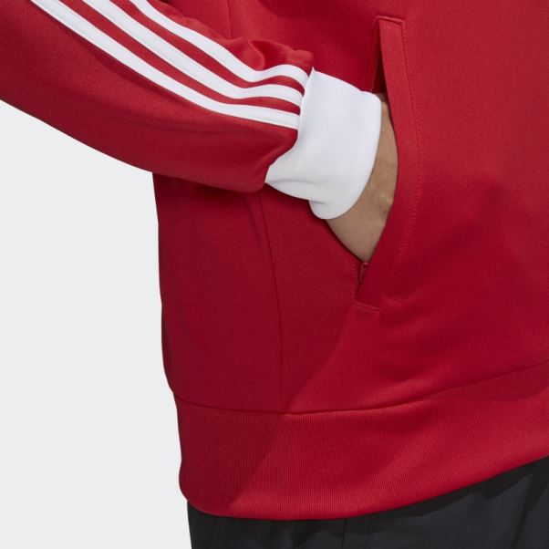 Adidas Real Red Manchester United 3-stripes Track Top