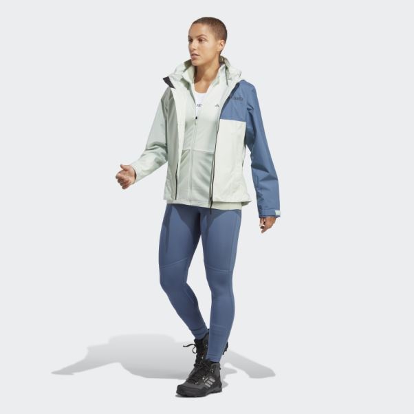 Veste De Pluie 2 Couches Adidas Terrex Multi Rain.rdy Vert
