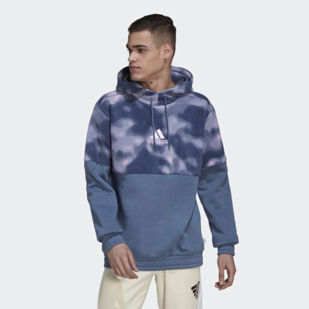 Sweat à Capuche Nature Polaire Adidas Acier