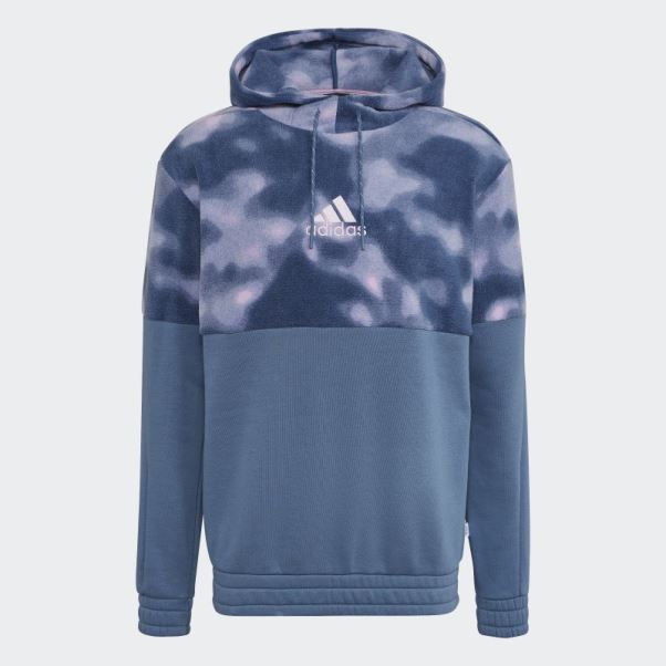 Sweat à Capuche Nature Polaire Adidas Acier
