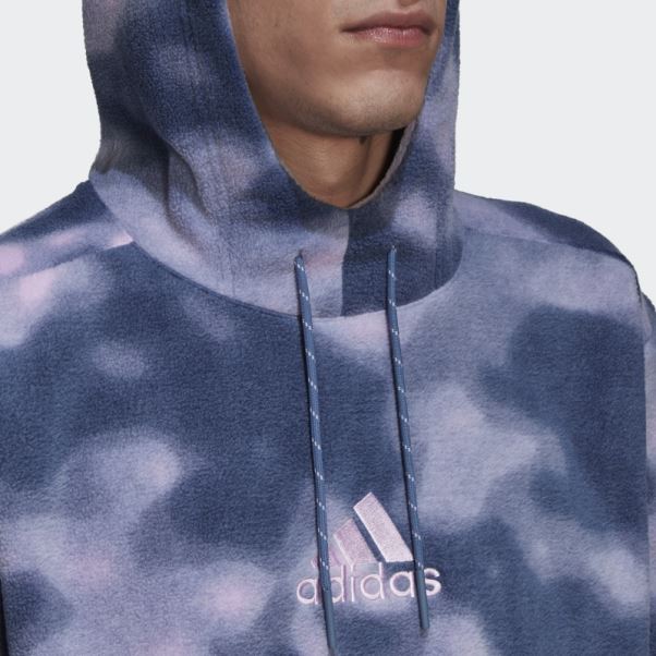 Sweat à Capuche Nature Polaire Adidas Acier