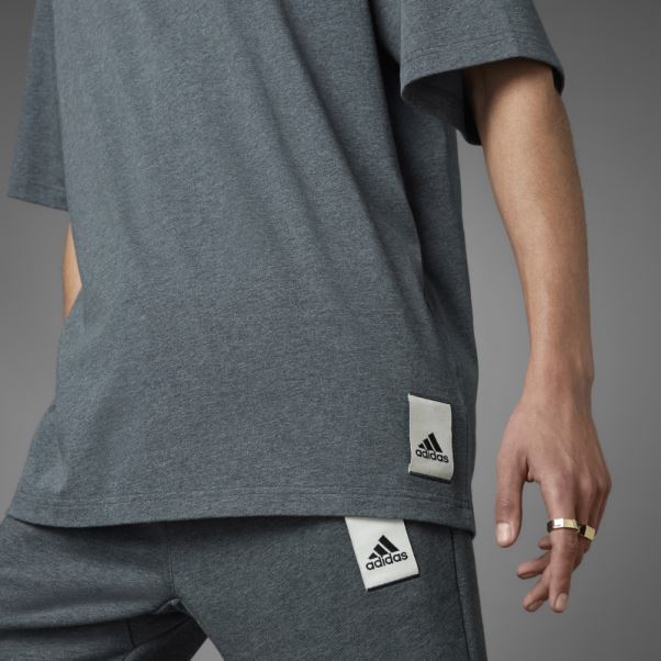 T-shirt Saint Valentin Adidas Gris Foncé Chiné