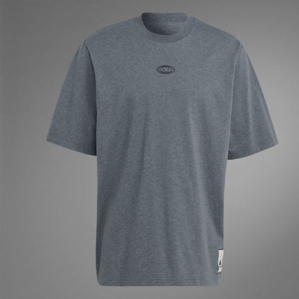 T-shirt Saint Valentin Adidas Gris Foncé Chiné