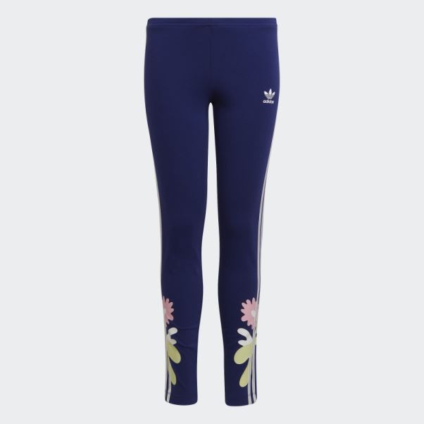 Legging Imprimé Fleurs Indigo Adidas