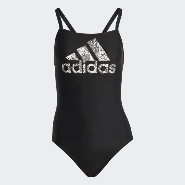 Adidas Maillot De Bain Noir à Gros Logo