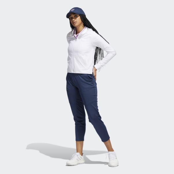 Pantalon Cargo Bleu Marine En Maille Adidas