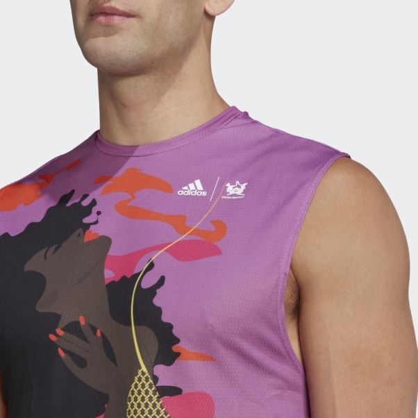 Tee-shirt Sans Manches Tennis New York (neutre) Adidas Lilas