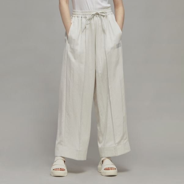 Adidas Pantalon Large En Sergé Froissé Y-3