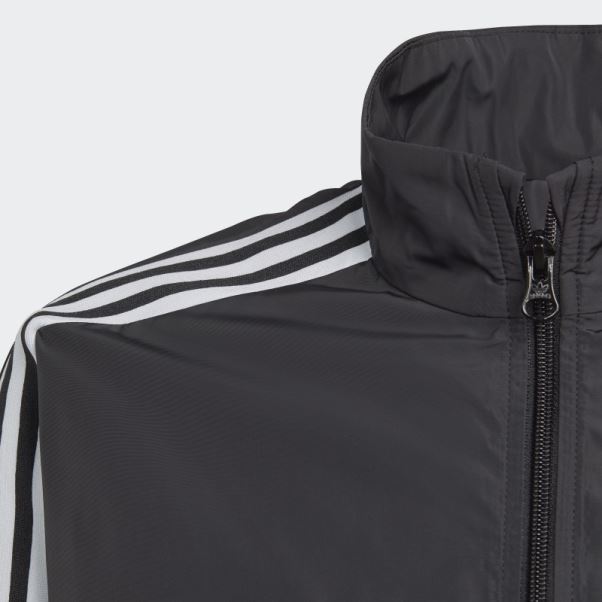 Veste De Survêtement Courte Adicolor Noire Adidas