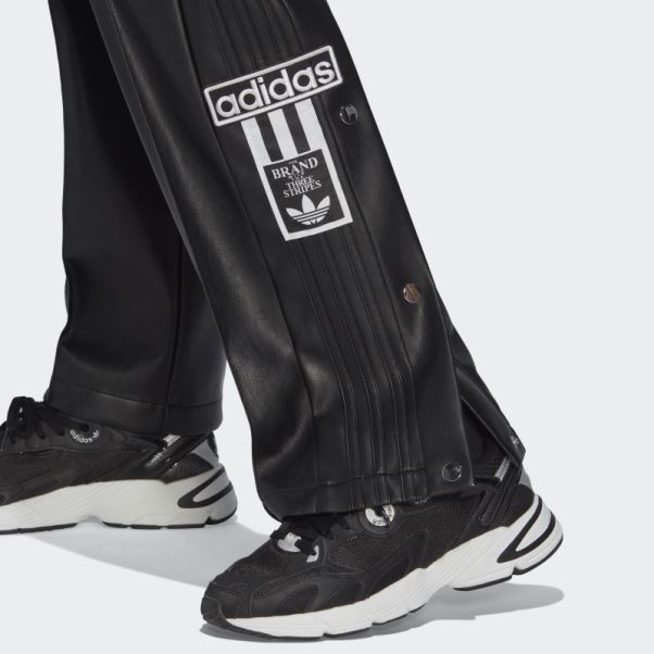 Pantalon Adibreak Centre Stage Simili Cuir Noir Adidas