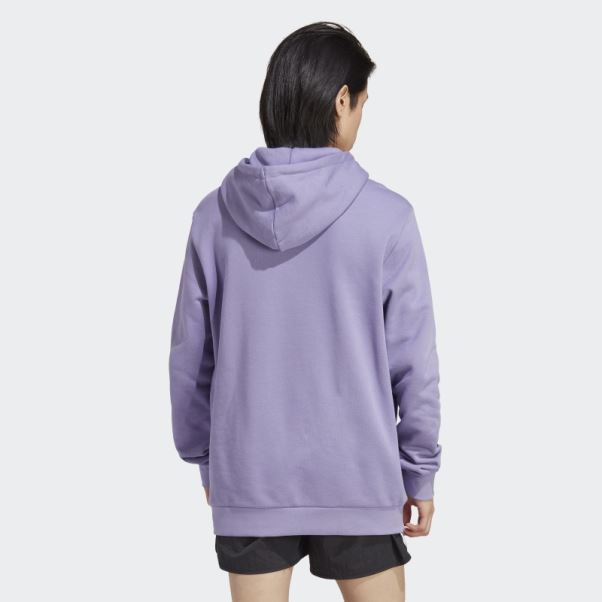 Sweat à Capuche Adicolor Classics Trèfle Adidas Lilas
