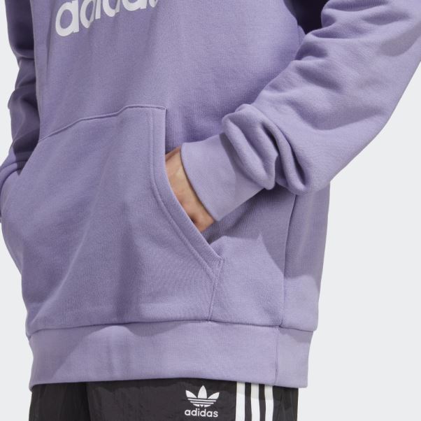 Sweat à Capuche Adicolor Classics Trèfle Adidas Lilas