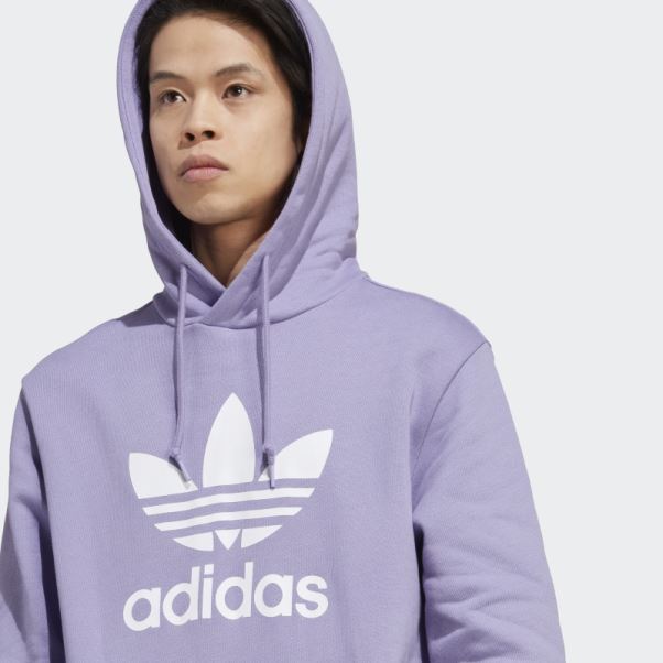 Sweat à Capuche Adicolor Classics Trèfle Adidas Lilas