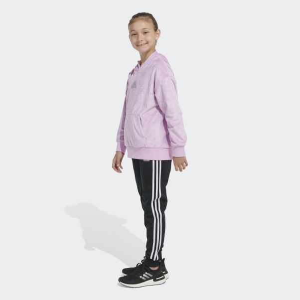 Sweat à Capuche Adidas Cosy Fleece Lilas