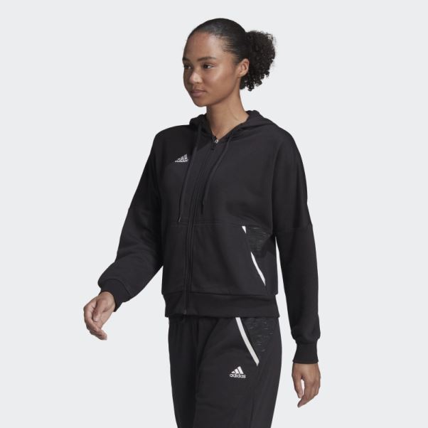 Adidas Condivo 22 Sweat à Capuche Zippé Noir