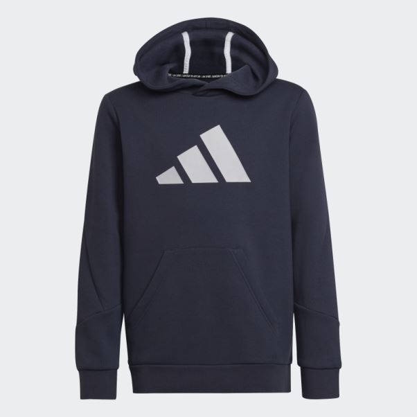Sweat à Capuche Bleu Marine Adidas Future Icons à 3 Bandes
