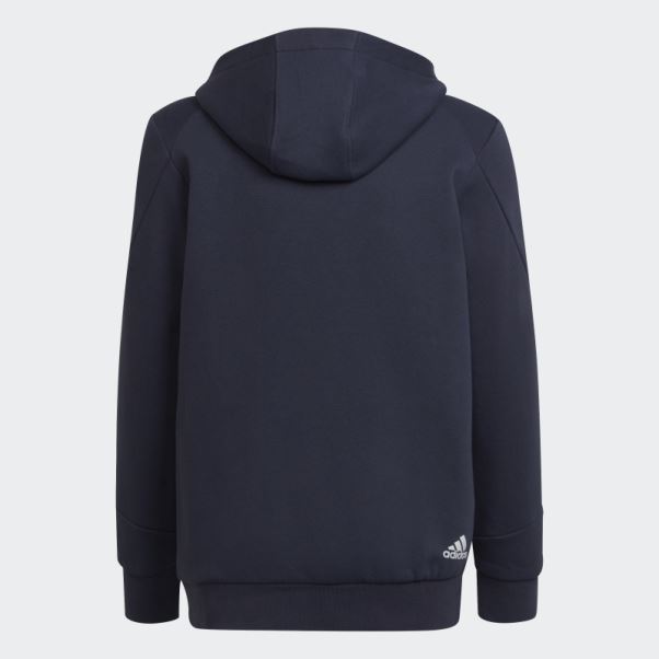 Sweat à Capuche Bleu Marine Adidas Future Icons à 3 Bandes