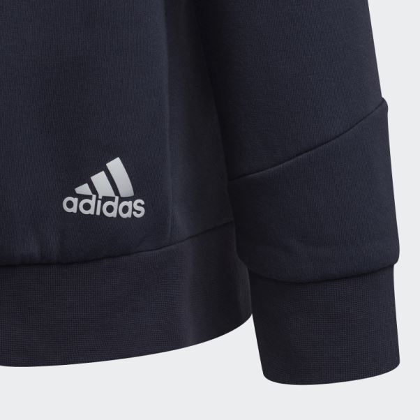 Sweat à Capuche Bleu Marine Adidas Future Icons à 3 Bandes