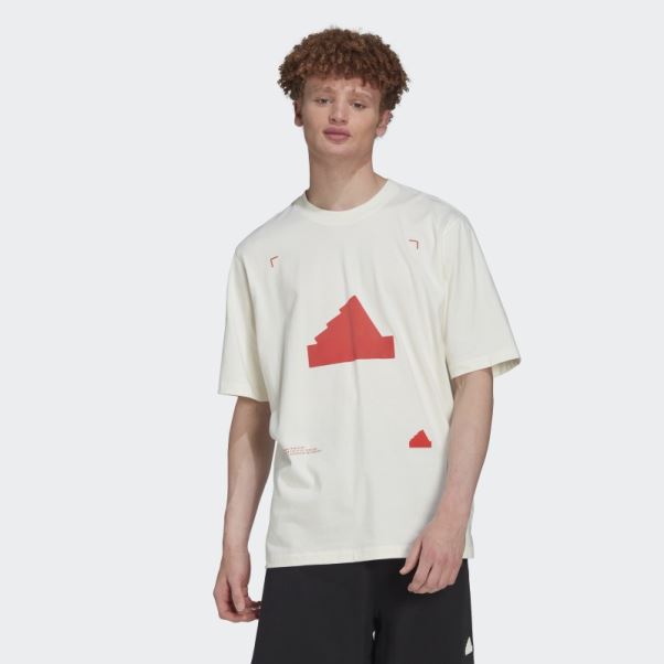 T-shirt Oversize Adidas Blanc