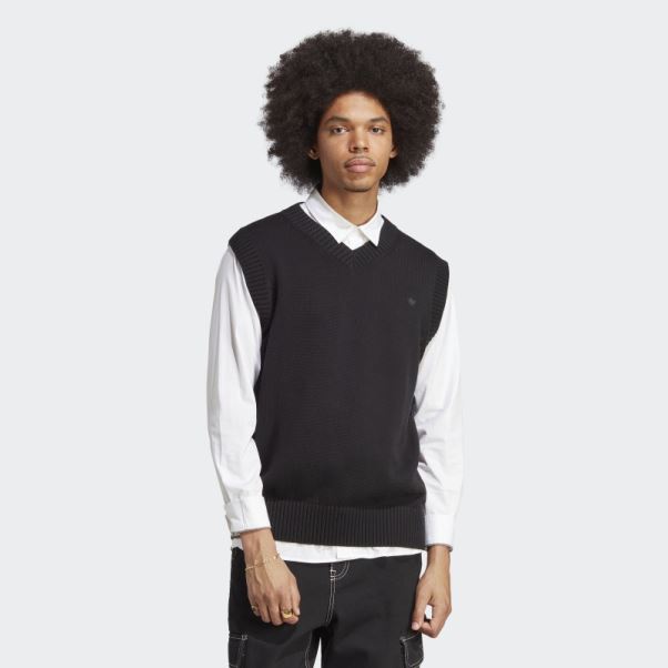 Gilet En Tricot Premium Essentials Adidas Noir
