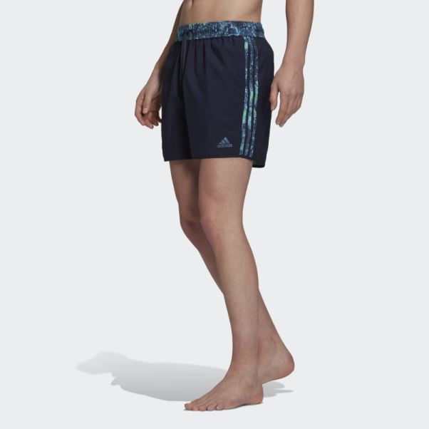Short De Bain Clx Réversible Adidas Bleu Short Length Melting Salt