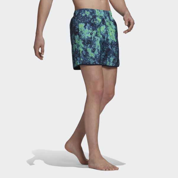 Short De Bain Clx Réversible Adidas Bleu Short Length Melting Salt