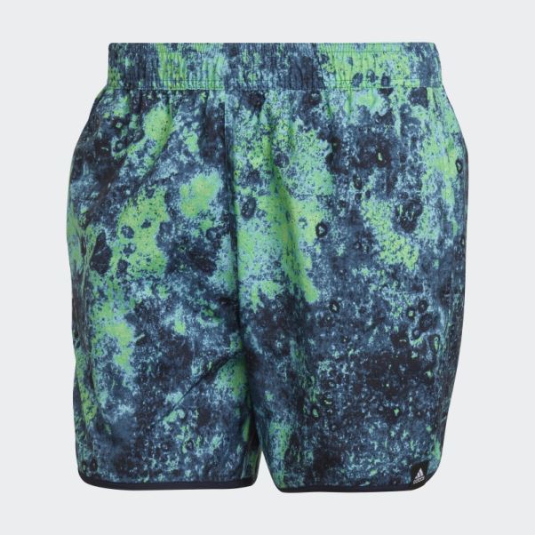 Short De Bain Clx Réversible Adidas Bleu Short Length Melting Salt