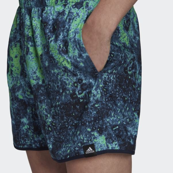 Short De Bain Clx Réversible Adidas Bleu Short Length Melting Salt