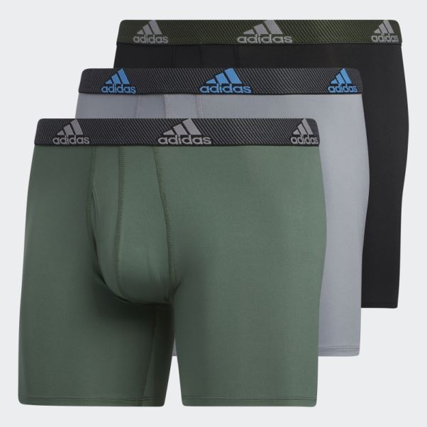 Boxer Performance 3 Paires Vert Oxyde Adidas
