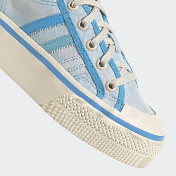Nizza Plate-forme Chaussures Bleu Adidas