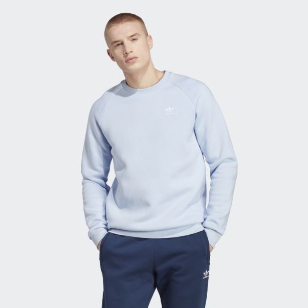Adidas Trèfle Essentiel Ras Du Cou Sweat Bleu Aube