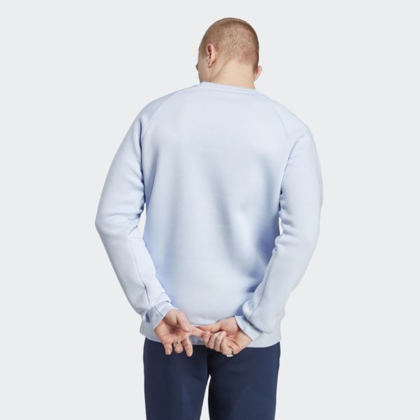 Adidas Trèfle Essentiel Ras Du Cou Sweat Bleu Aube