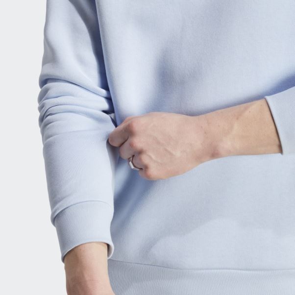 Adidas Trèfle Essentiel Ras Du Cou Sweat Bleu Aube