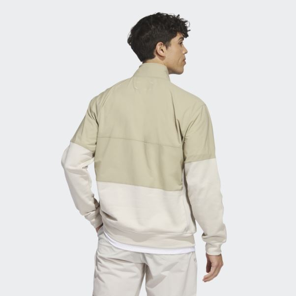 Anorak De Golf 1/2 Zip Adicross En Chanvre Adidas
