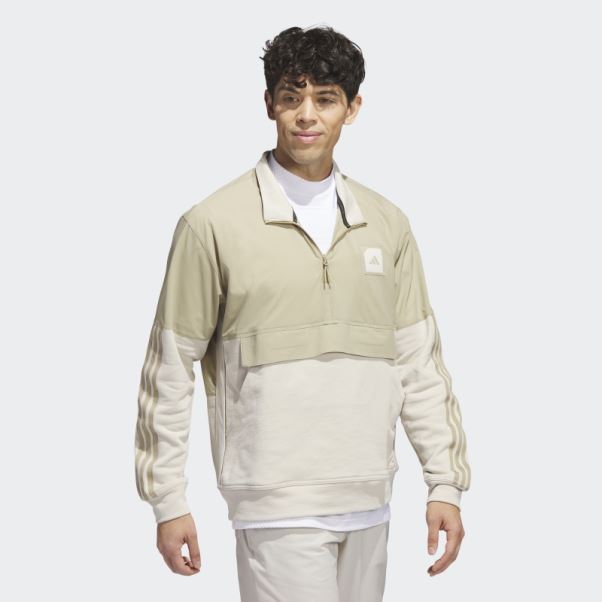 Anorak De Golf 1/2 Zip Adicross Chanvre Adidas