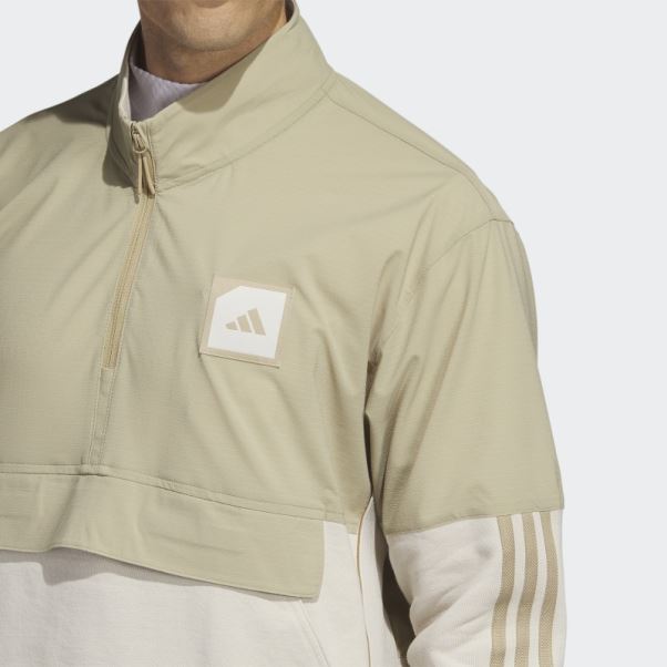 Anorak De Golf 1/2 Zip Adicross Chanvre Adidas
