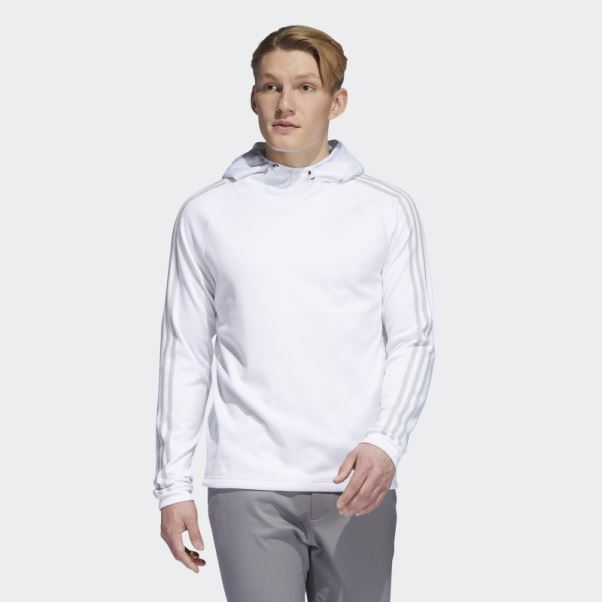 Sweat à Capuche Adidas Cold.rdy 3 Bandes Blanc